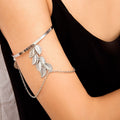 Böhmische Blatt Und Kette Quasten Oberarm Manschette Armreifen Verstellbare Armbänder