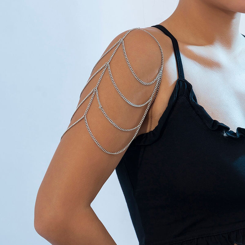 Böhmische Blatt Und Kette Quasten Oberarm Manschette Armreifen Verstellbare Armbänder