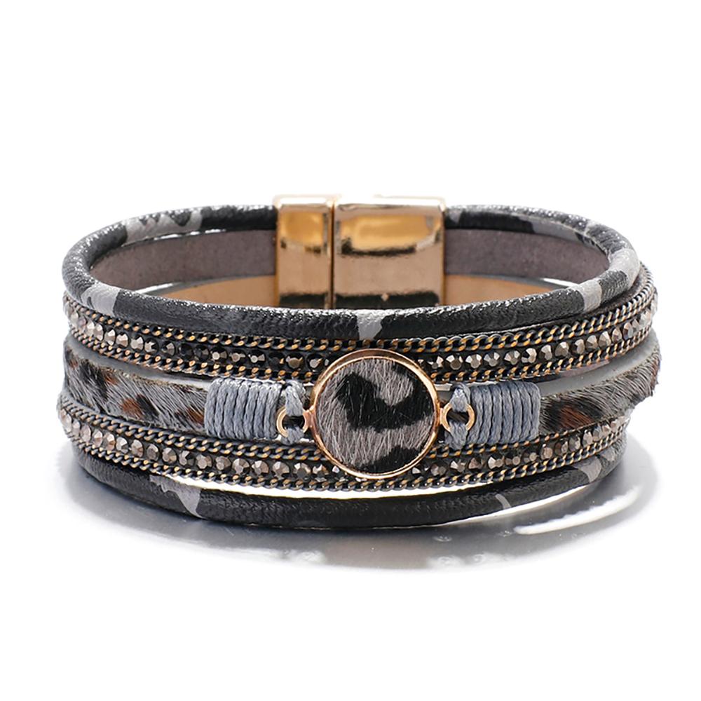 Bohemian Wild Leopard Multi Layer Armband