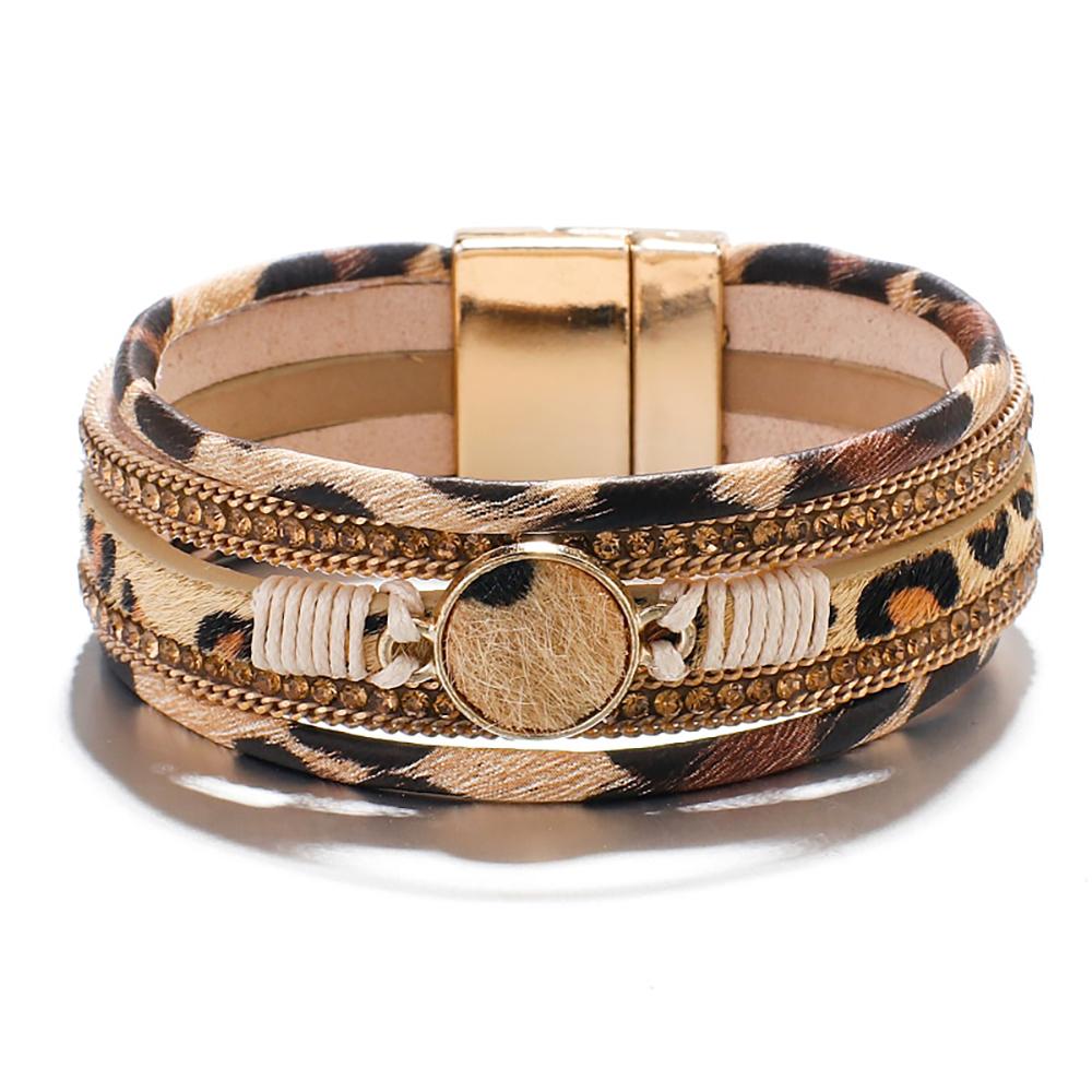 Bohemian Wild Leopard Multi Layer Armband