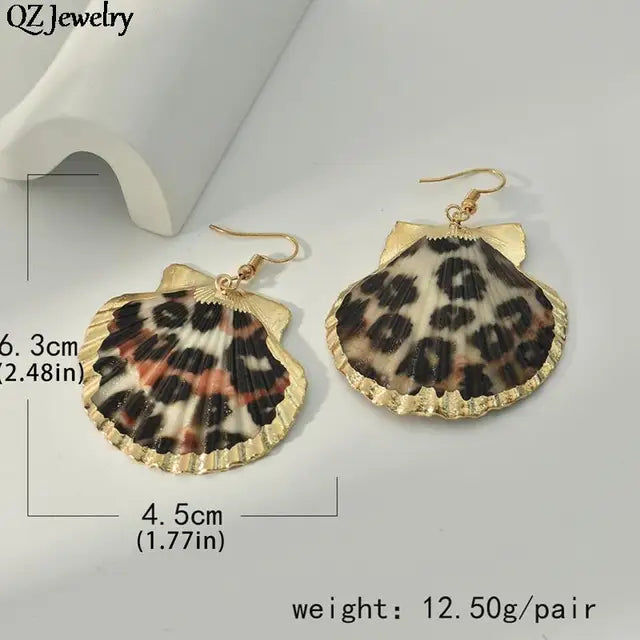 Boho Style Shell Drop Earrings for Women