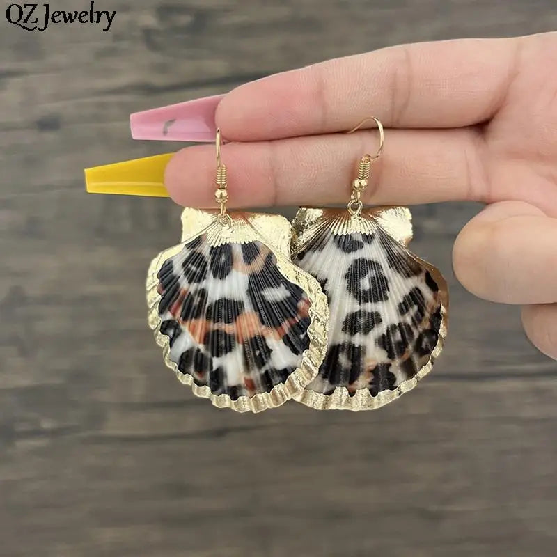 Boho Style Shell Drop Earrings for Women