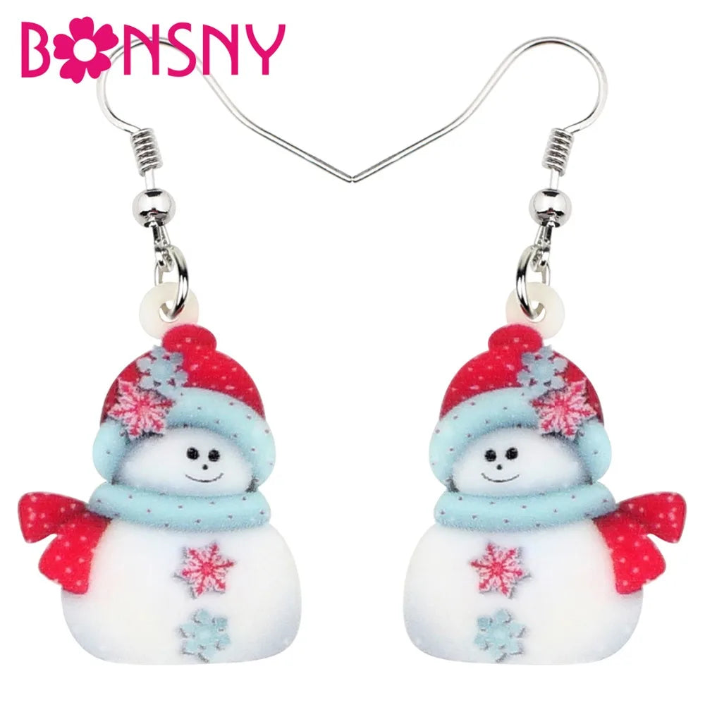 Acryl Dekoration Ohrringe - Weihnachts Ohrringe - Hängende Ohrringe