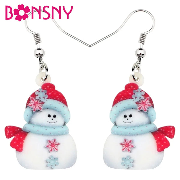 Acryl Dekoration Ohrringe - Weihnachts Ohrringe - Hängende Ohrringe