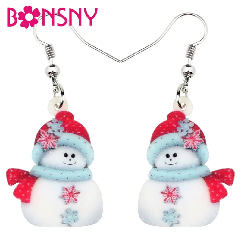 Acryl Dekoration Ohrringe - Weihnachts Ohrringe - Hängende Ohrringe