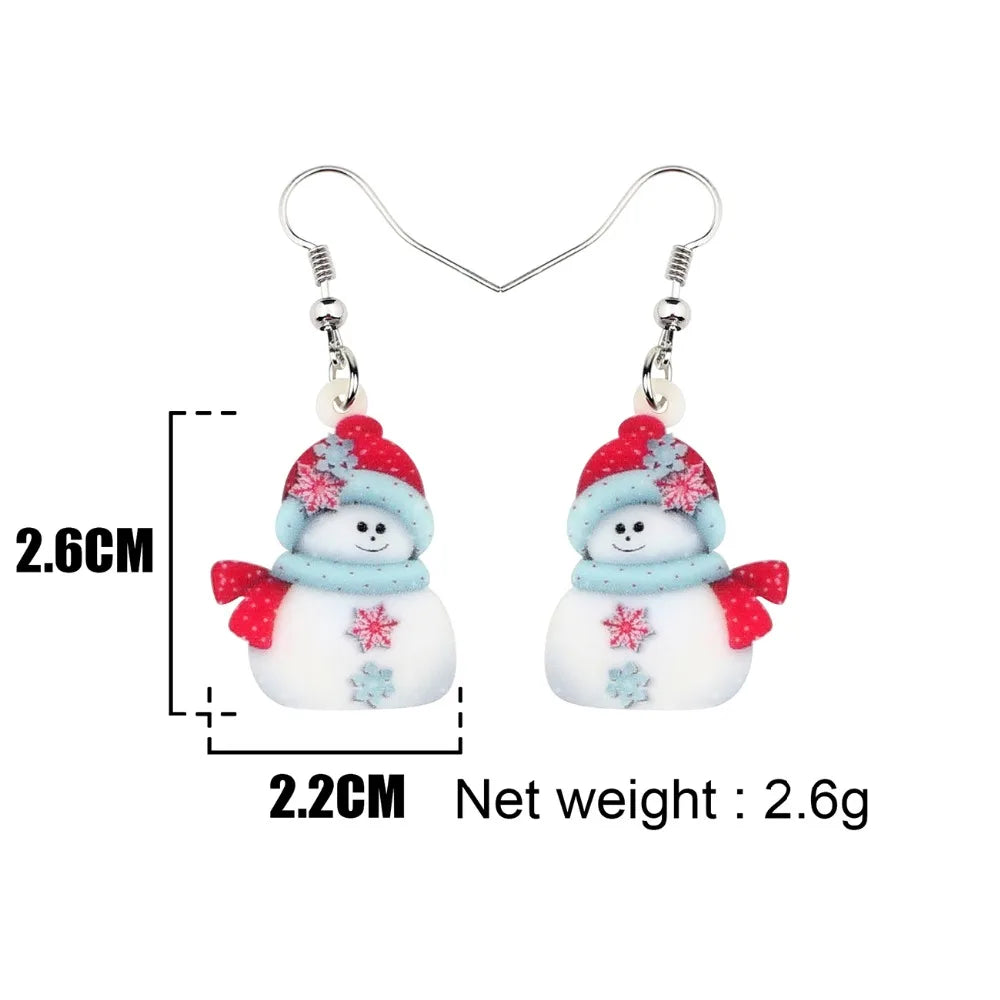 Acryl Dekoration Ohrringe - Weihnachts Ohrringe - Hängende Ohrringe