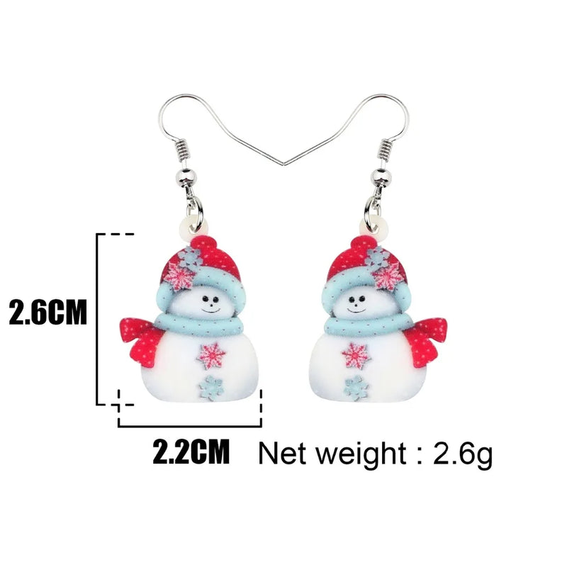 Acryl Dekoration Ohrringe - Weihnachts Ohrringe - Hängende Ohrringe
