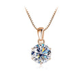Schmetterlingskuss 6,5 mm 1,0 Karat D Moissanit Halsketten Roségold plattiert Anhänger Original Echte S925 Silberkette Schmuck für Frauen