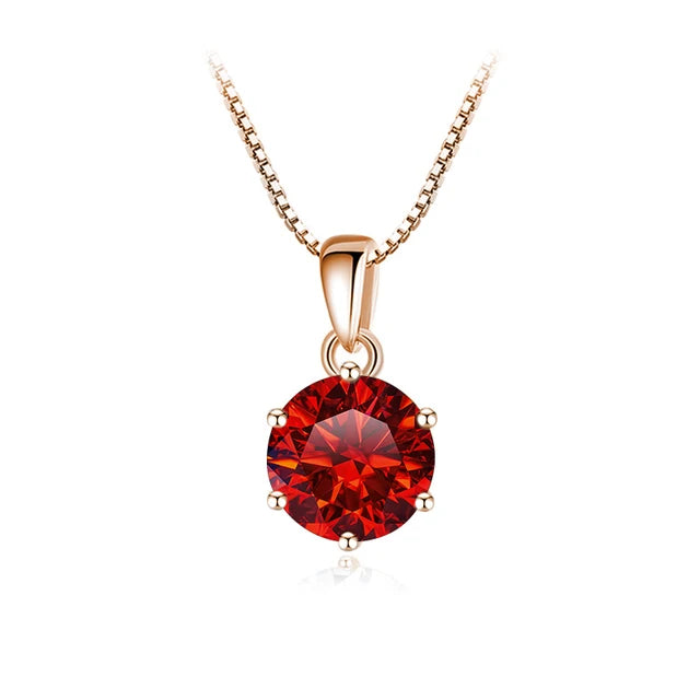 Schmetterlingskuss 6,5 mm 1,0 Karat D Moissanit Halsketten Roségold plattiert Anhänger Original Echte S925 Silberkette Schmuck für Frauen