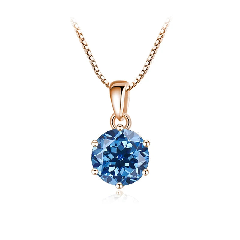 Schmetterlingskuss 6,5 mm 1,0 Karat D Moissanit Halsketten Roségold plattiert Anhänger Original Echte S925 Silberkette Schmuck für Frauen