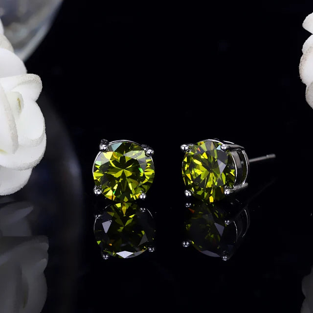 Bunte Kristall-Cubic-Zirkonia-Ohrringe für Frauen - Party-Schmuck und Weihnachtsgeschenke