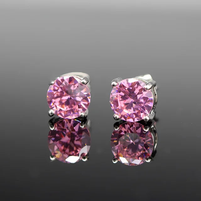 Bunte Kristall-Cubic-Zirkonia-Ohrringe für Frauen - Party-Schmuck und Weihnachtsgeschenke