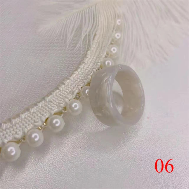 Süße, verstellbare Harzringe in Retro-Geometrie für Mädchenparty-Schmuck