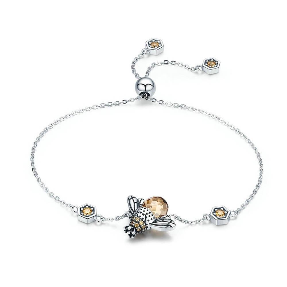 Charmantes Tanzendes Honigbienen Kettenketten Bracelet
