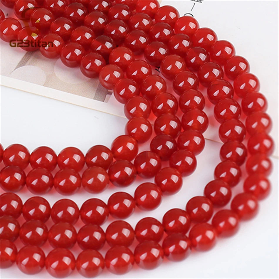 Elegante rote Karneol-Stein-Ohrringe für Frauen medizinische G23 Titan Piercing Ohrstecker 4mm 6mm 8mm Achat Perlen Schmuckgeschenk