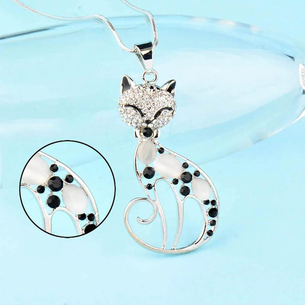 Schicke Katze Katze Long Statement Halskette