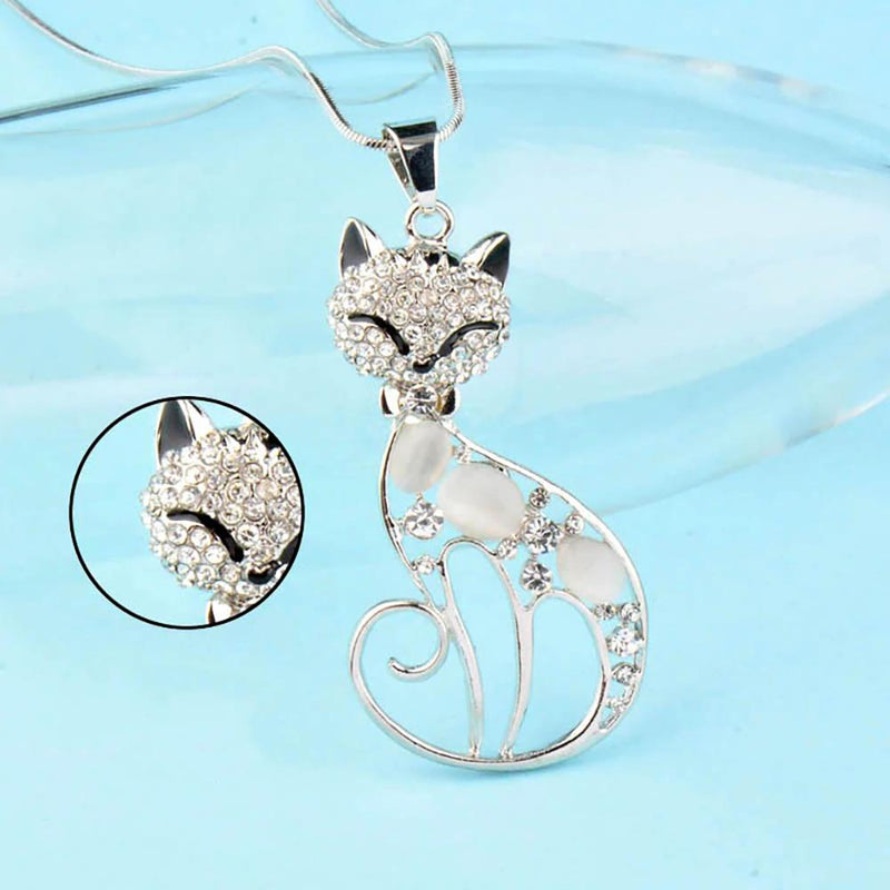 Schicke Katze Katze Long Statement Halskette