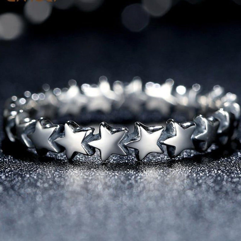 Chic Sterling Silber Shooting Stars Klingeln