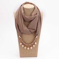 Schicker Und Edler Chiffon Schal Mit Halskette