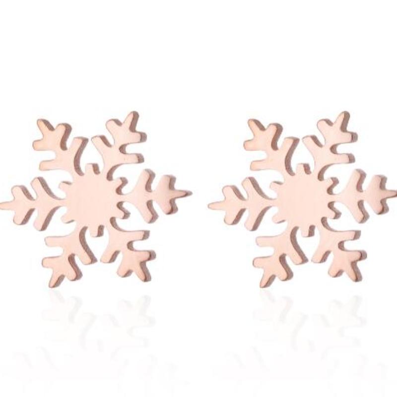 Weihnachtsschneeflake Set Von Halskette Und Ohrringen