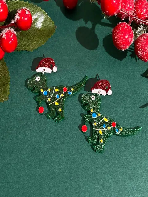 Weihnachtsbaum Alpaka Dinosaurier Kaktus Lebkuchenmann Ohrringe Acryl Weihnachts Ohrringe Großhandel