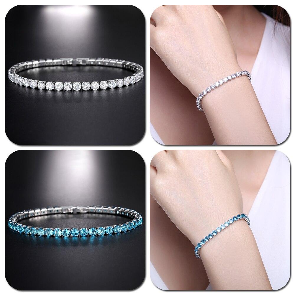 Buntes Kubisches Zirkonias Tennisarmband