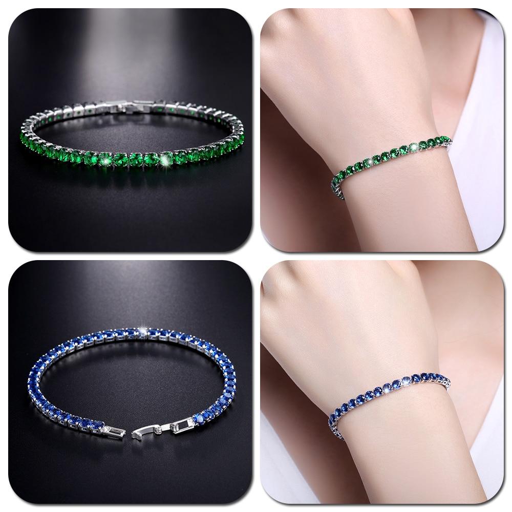 Buntes Kubisches Zirkonias Tennisarmband