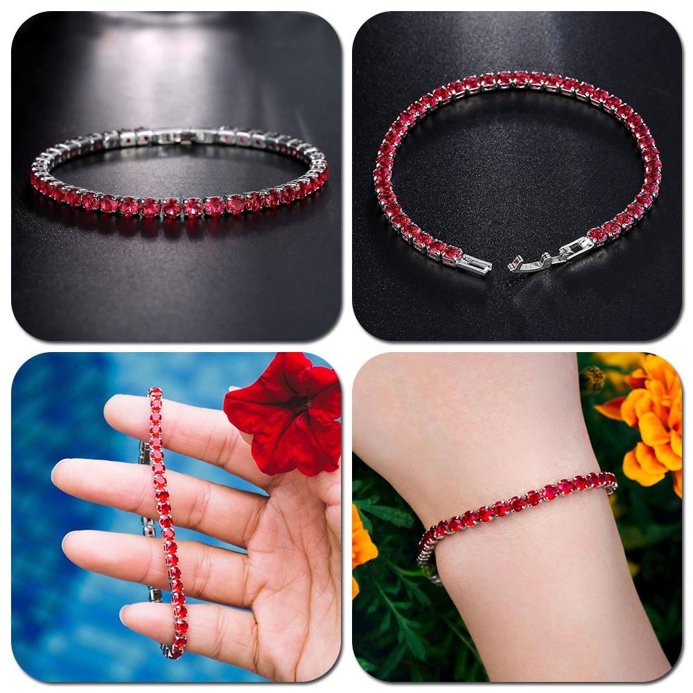 Buntes Kubisches Zirkonias Tennisarmband