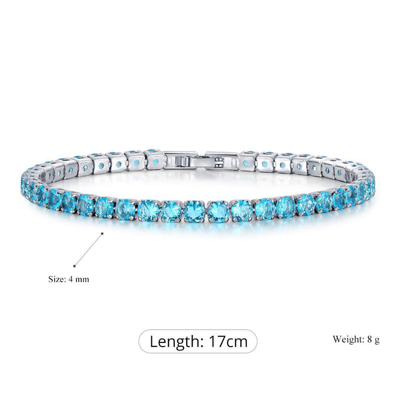 Buntes Kubisches Zirkonias Tennisarmband