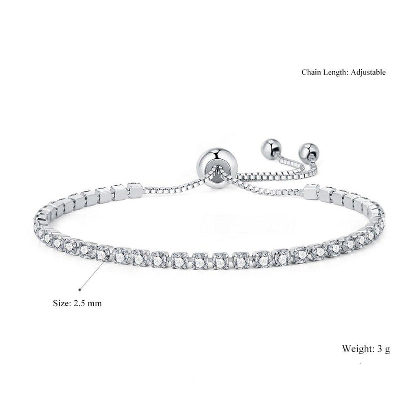 Buntes Kubisches Zirkonias Tennisarmband