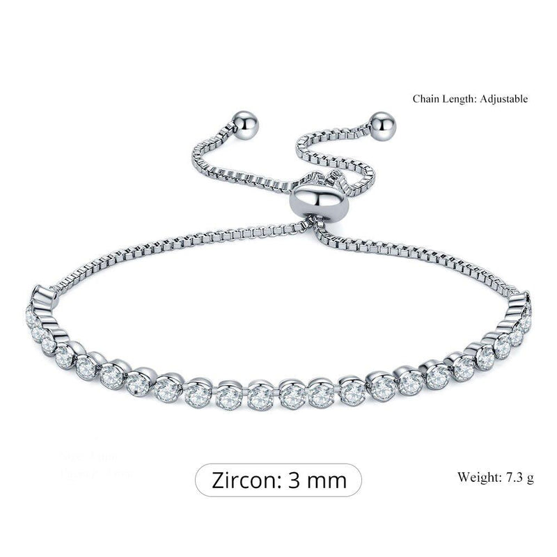 Buntes Kubisches Zirkonias Tennisarmband