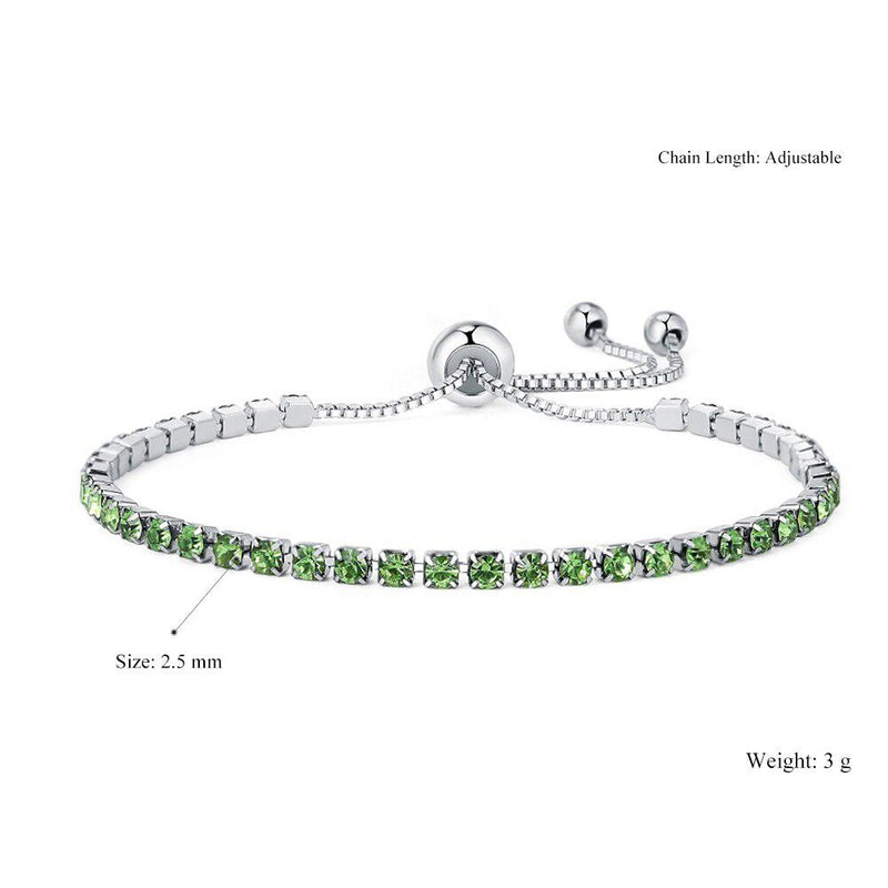 Buntes Kubisches Zirkonias Tennisarmband