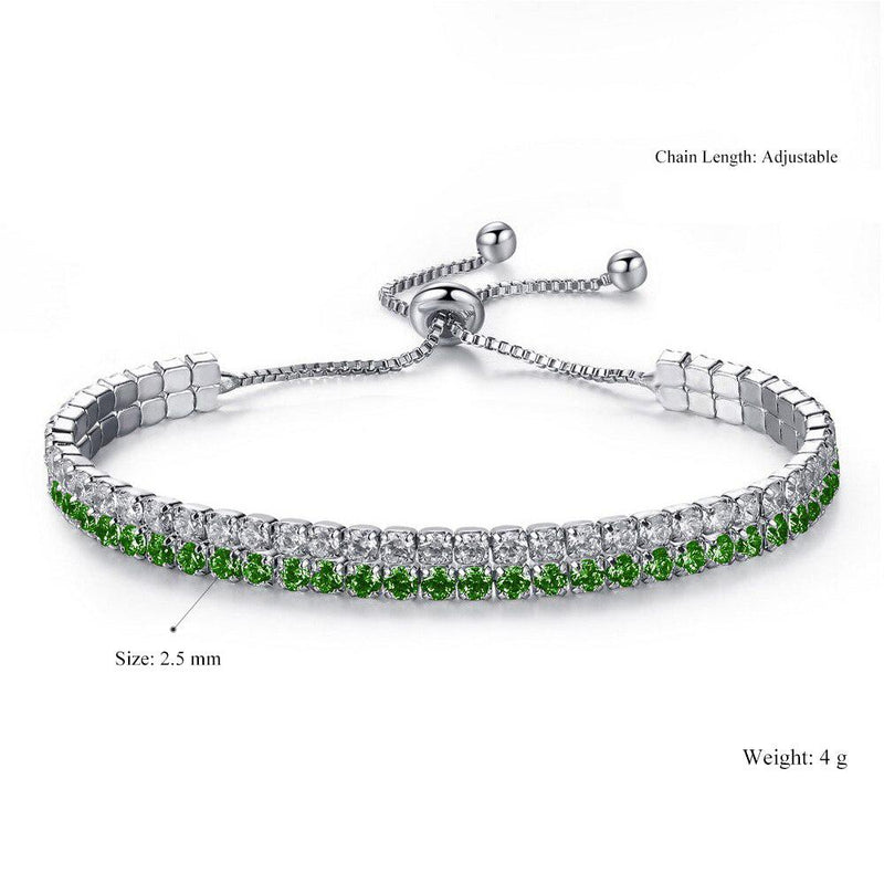 Buntes Kubisches Zirkonias Tennisarmband