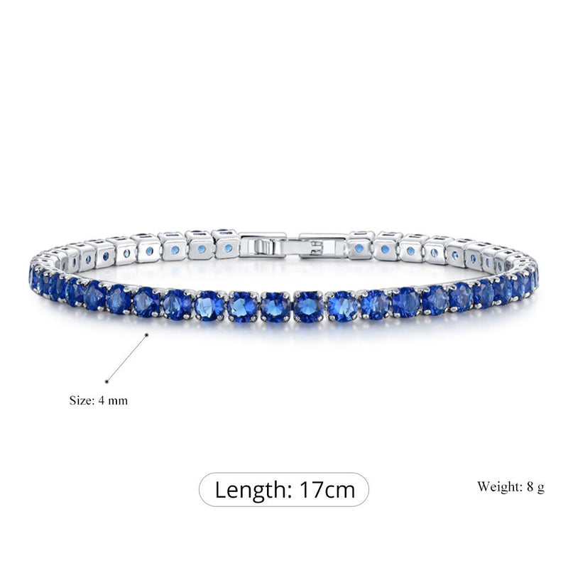 Buntes Kubisches Zirkonias Tennisarmband