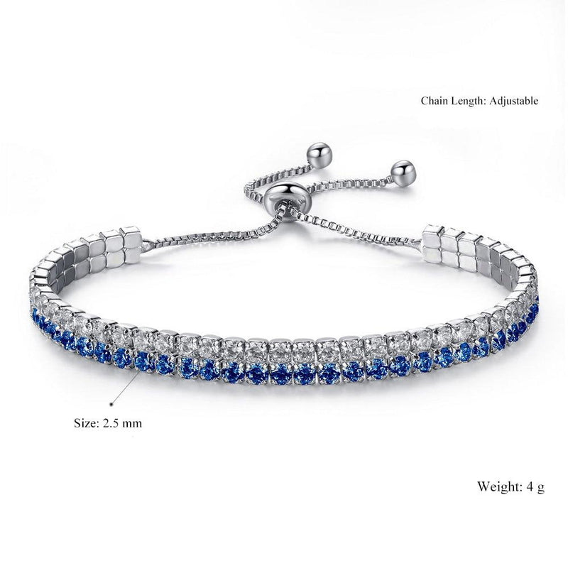 Buntes Kubisches Zirkonias Tennisarmband