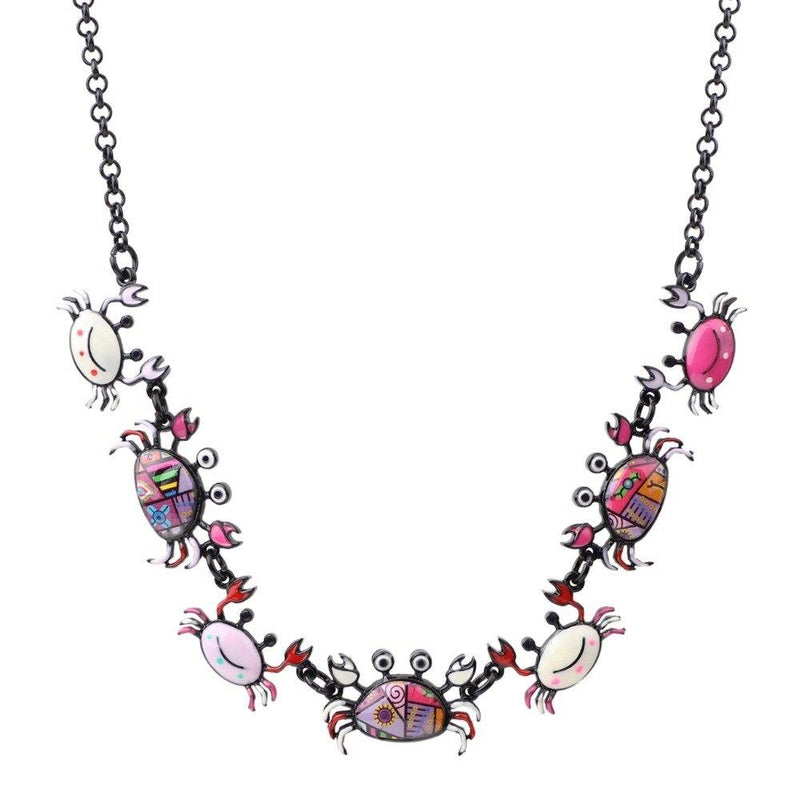 Bunte Ozean Krabben Heilige Halskette