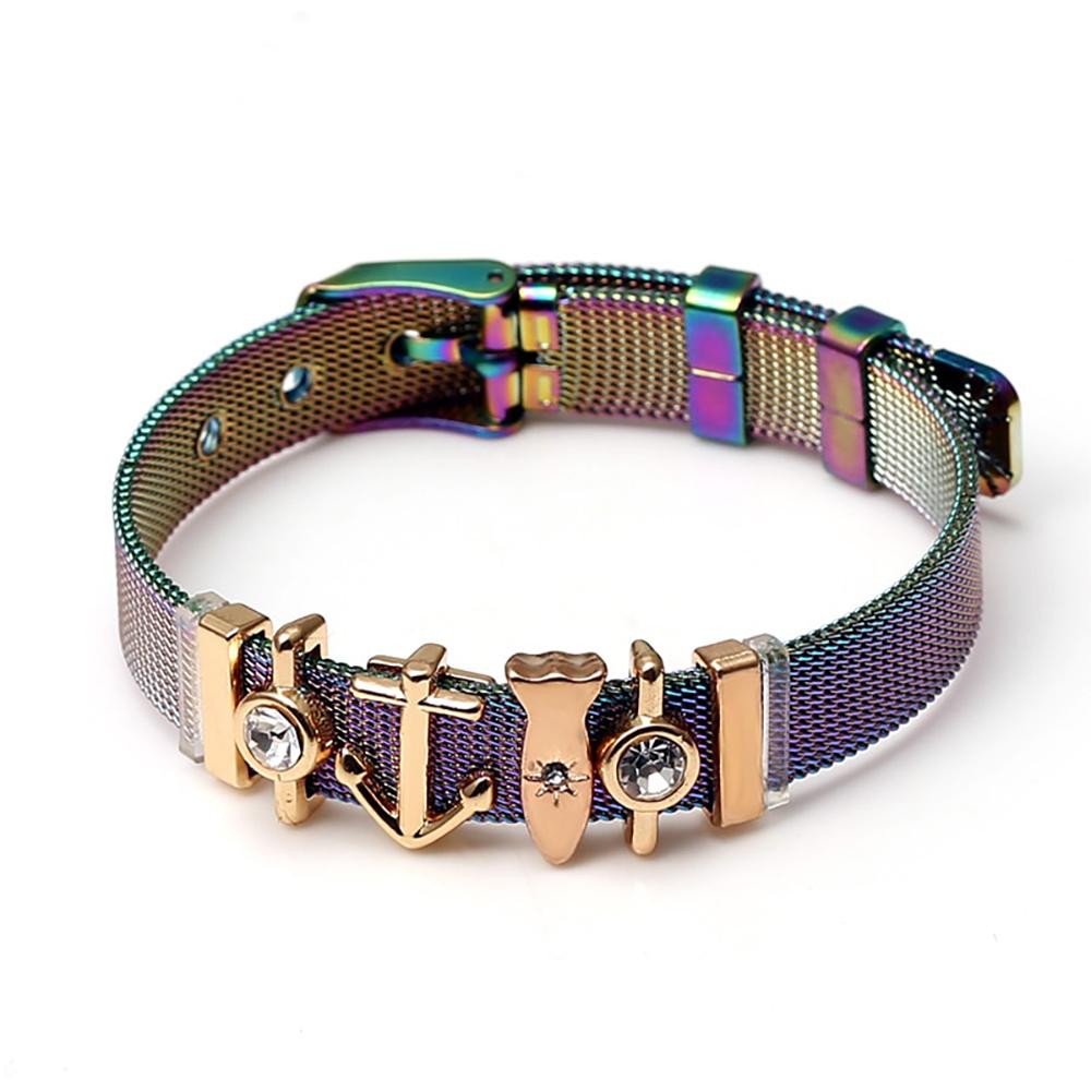 Buntes Edelstahl Maschen armbänder