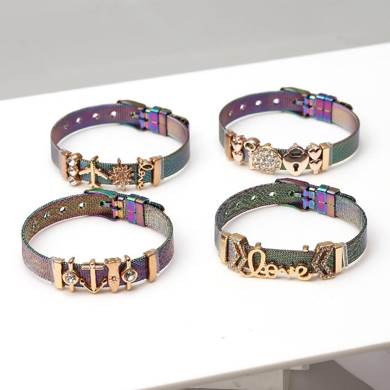 Buntes Edelstahl Maschen armbänder