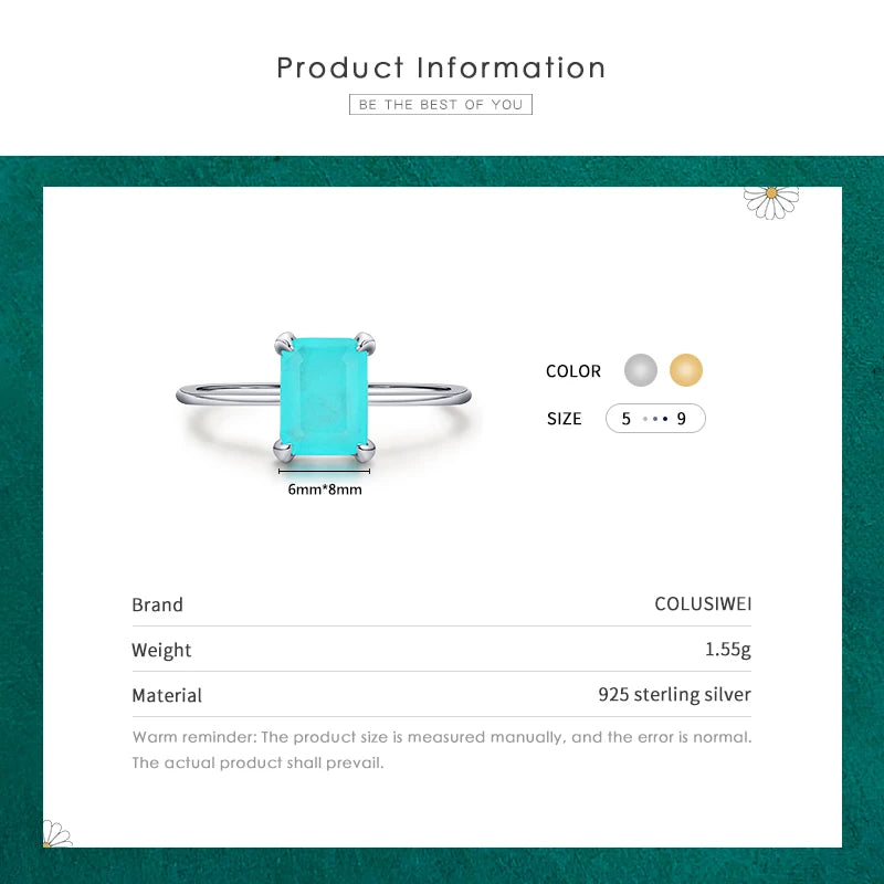 Luxus Ring mit Turmalin - 925 Sterling Silber Ring für Frauen