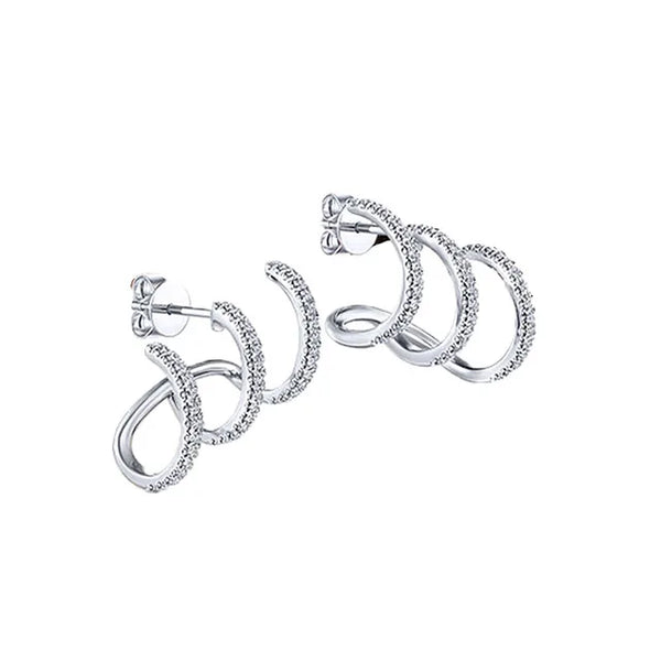 Vintage Unusual Irregular Metal Earrings for Women and Men