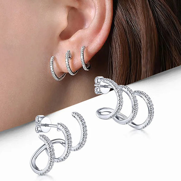 Vintage Unusual Irregular Metal Earrings for Women and Men