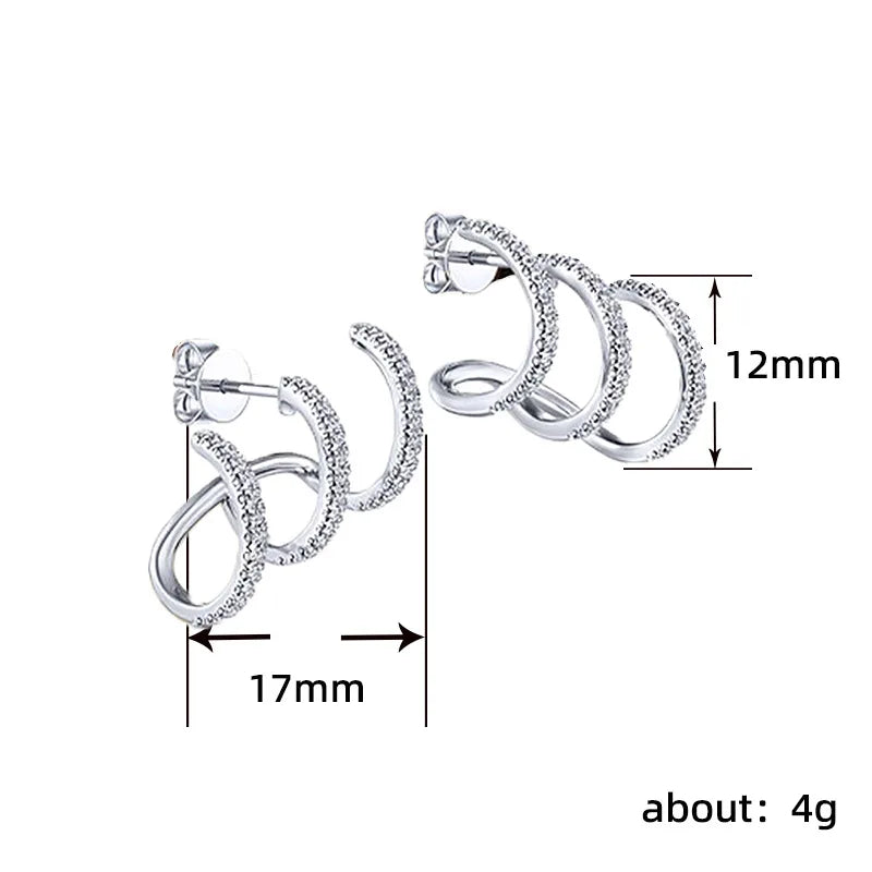 Vintage Unusual Irregular Metal Earrings for Women and Men