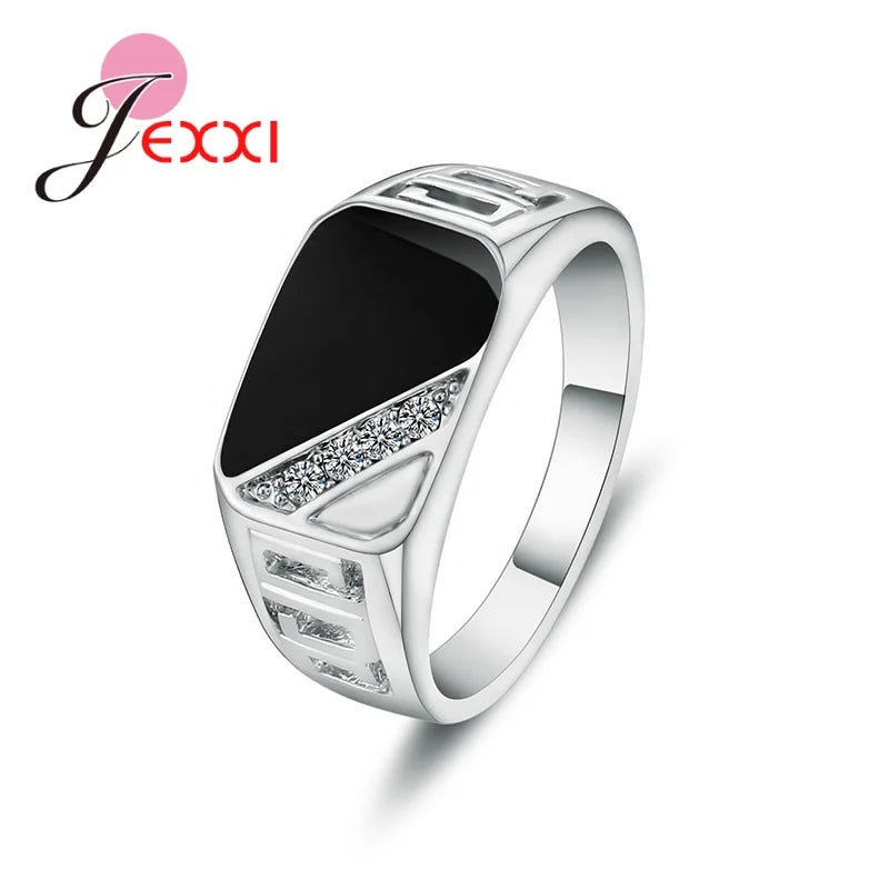 Dreieckiger Ring aus 925er Sterlingsilber | Silberringe mit Zirkonia