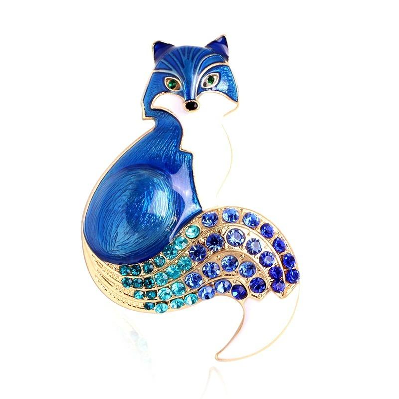 Kreativer Und Eleganter Fuchs Emaille Brosche Pin