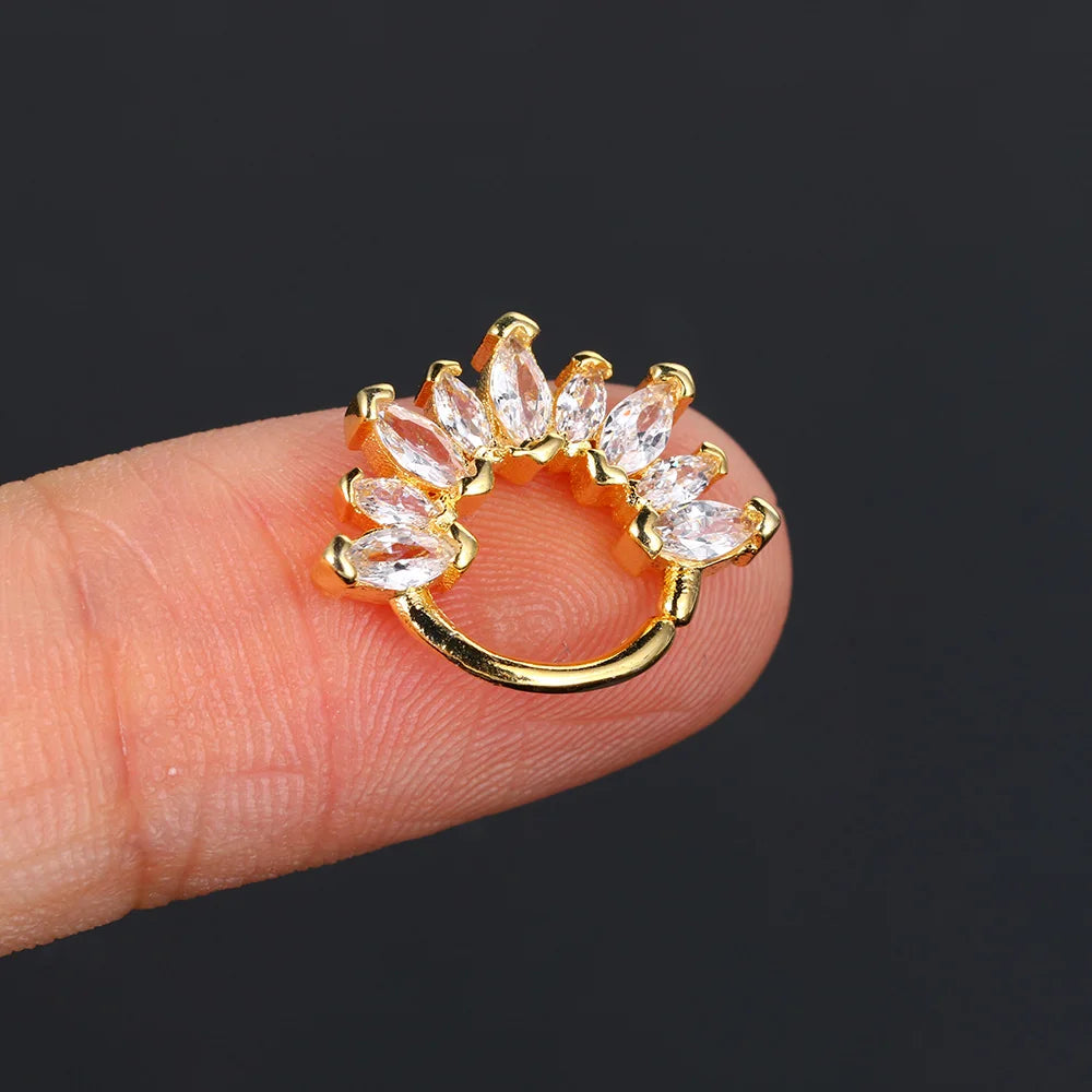 Kristall Wassertröpfchen Ohrringe - Tragus Piercing, Flacher Knorpel Ohrstecker, Helix, Conch, Rook, Lobe, Labret Schmuckgeschenke CC092