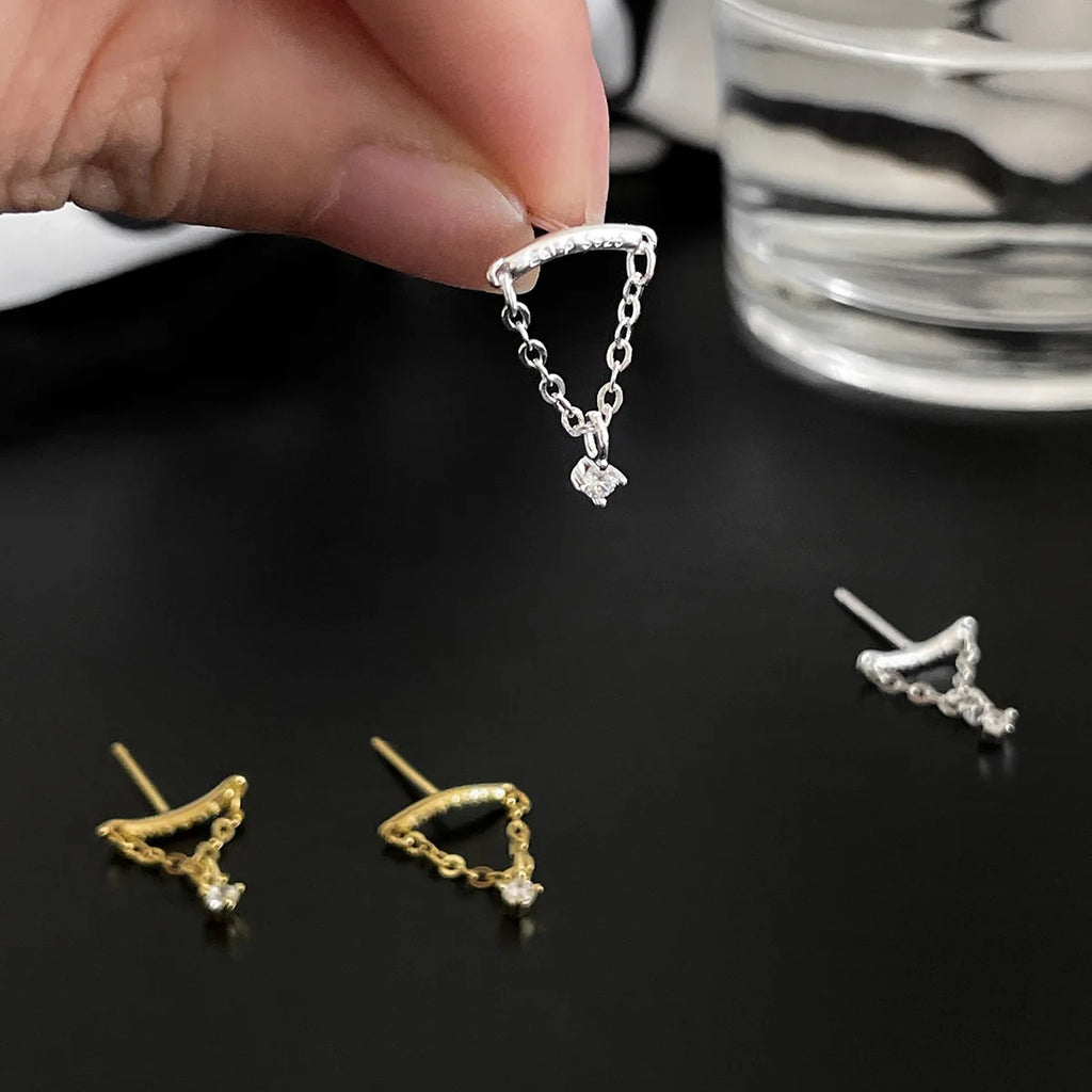 Kristall Wassertröpfchen Ohrringe - Tragus Piercing, Flacher Knorpel Ohrstecker, Helix, Conch, Rook, Lobe, Labret Schmuckgeschenke CC092