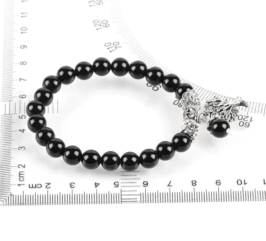 Buddha-Steine, natürlicher Edelstein, Baum des Lebens, Glücksbringer, Stretch-Armband