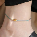 Bohemian Blue Rope Fish Anklets for Women - Lucky Carp Anklets Summer Beach Jewelry