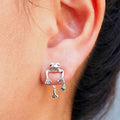 Süße Und Lustige Retro Frosch Ohrringe Und Halsketten