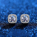 D VVS1 Moissanite Ohrstecker für Frauen 925 Sterling Silber Platin-Finish 2 GRA Zertifikate Moissanita Pass Diamanttester